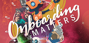 The front cover of the Onboarding Matters magazine